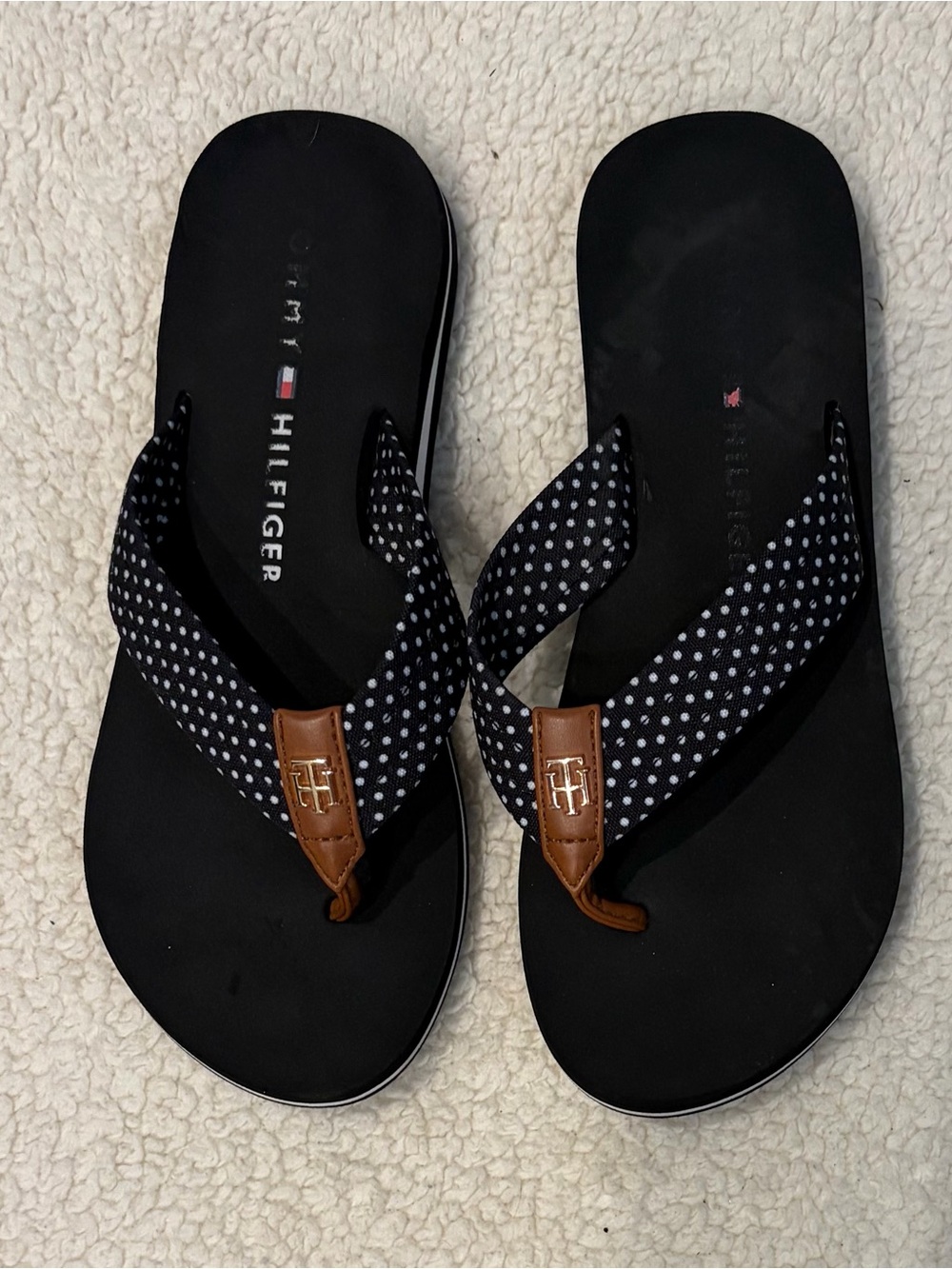 Tommy Hilfiger Polka Dot Thong Sandals